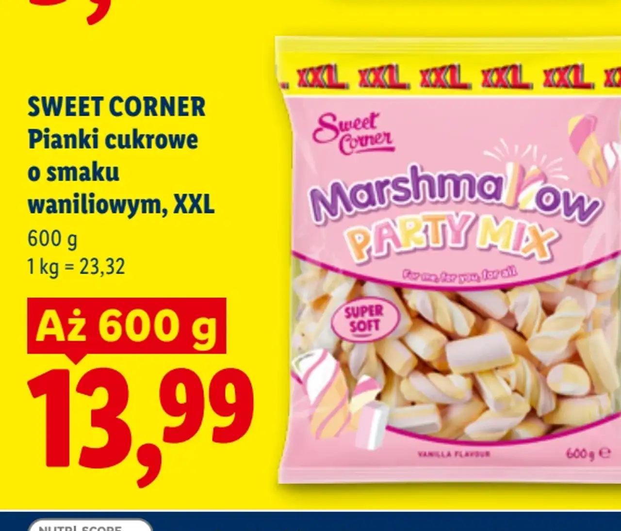 Sweet Corner Pianki cukrowe o smaku waniliowym, XXL