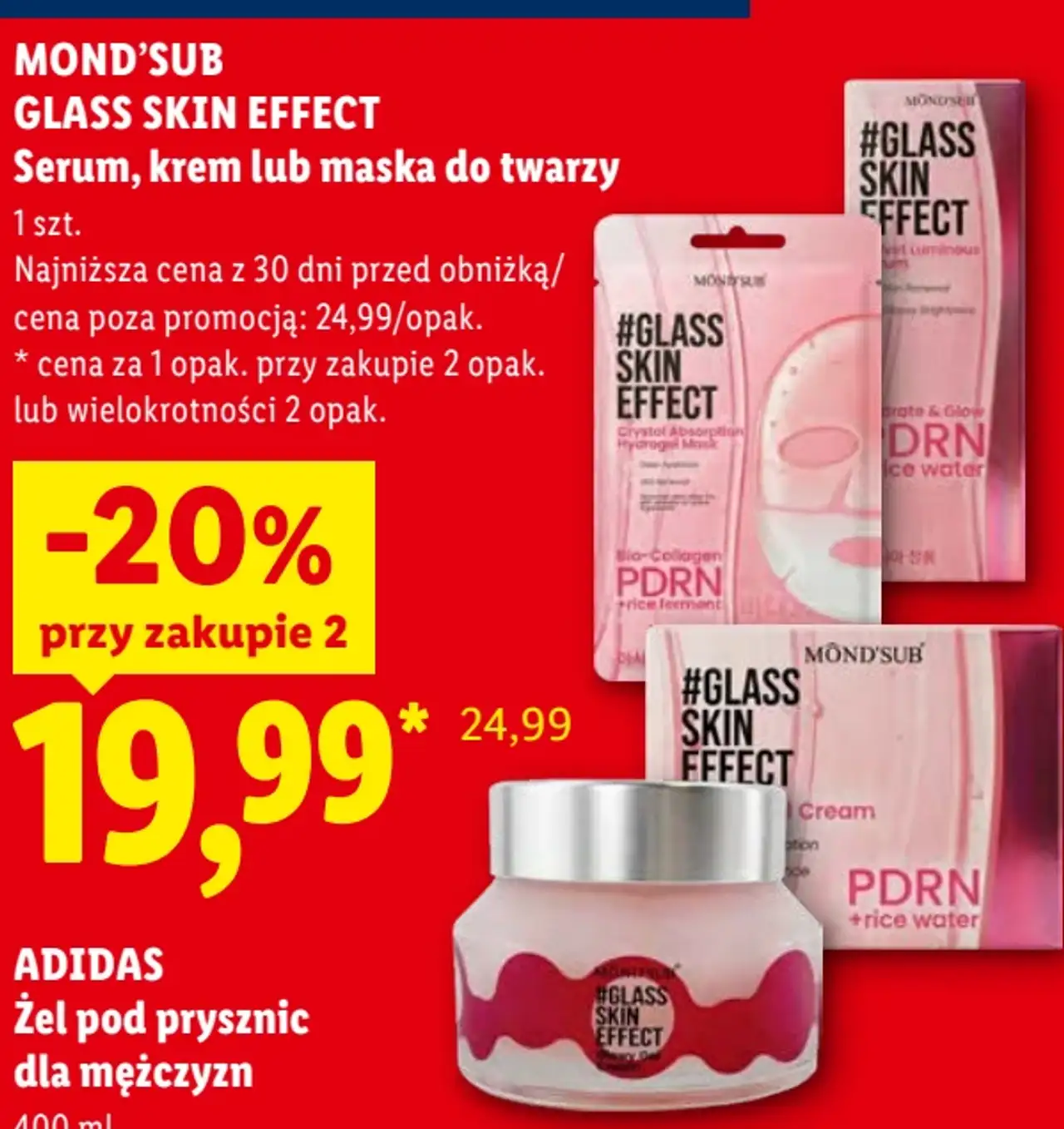 Mond'Sub Glass Skin Effect Serum, krem lub maska do twarzy