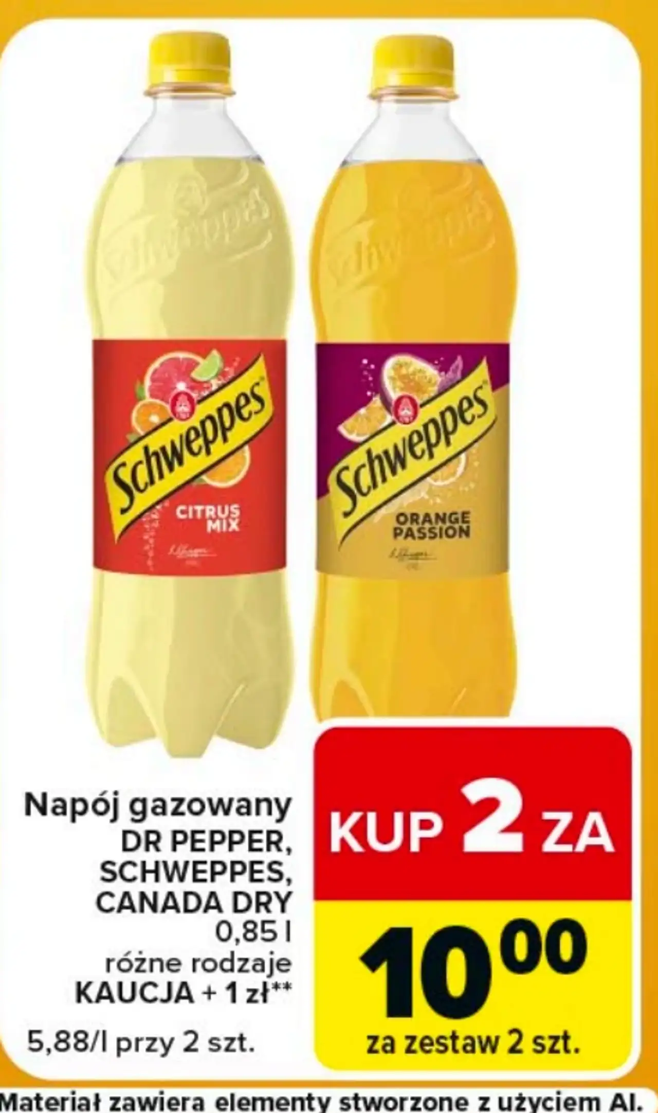 Napój gazowany DR PEPPER, SCHWEPPES, CANADA DRY