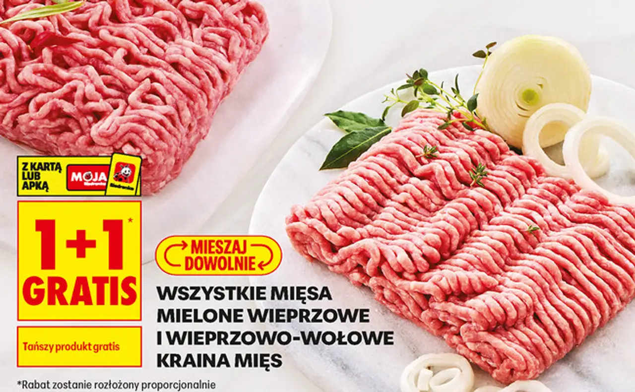 Wszystkie mięsa mielone wieprzowe i wieprzowo-wołowe Kraina Mięs