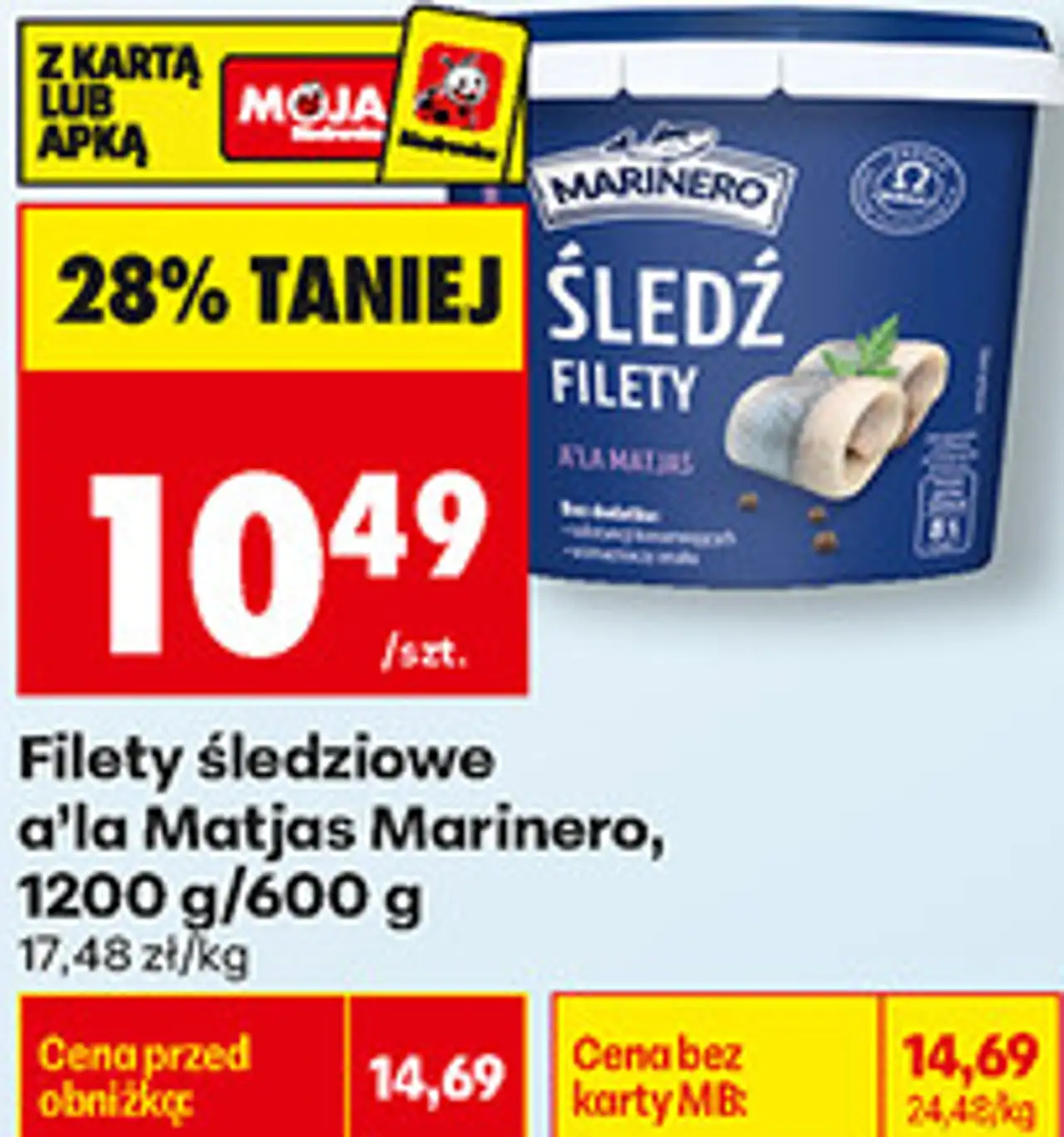 Filety śledziowe a'la Matjas Marinero, 1200 g/600 g