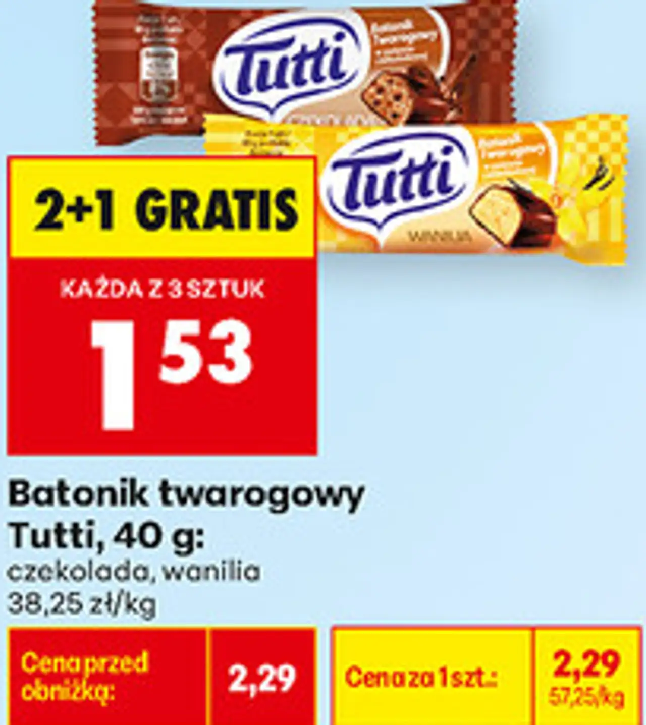 Batonik twarogowy Tutti, 40 g