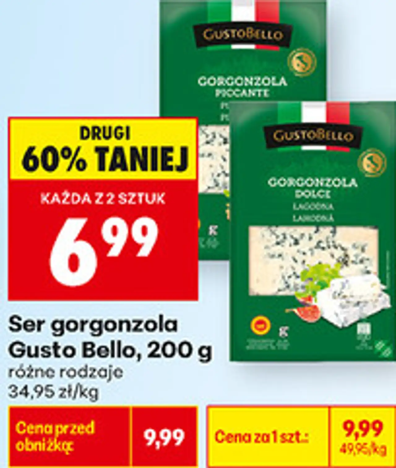 Ser gorgonzola Gusto Bello, 200 g