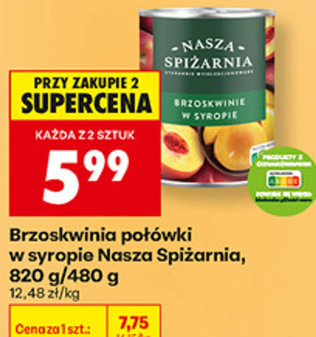 Brzoskwinie połówki w syropie Nasza Spiżarnia