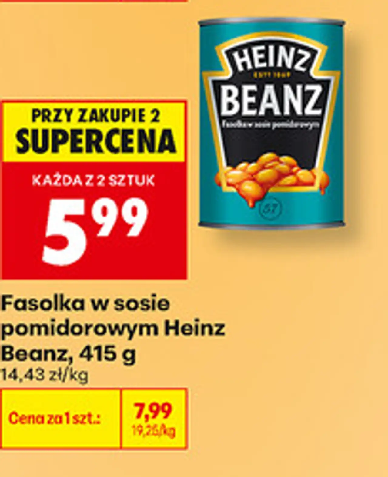Fasolka w sosie pomidorowym Heinz Beanz