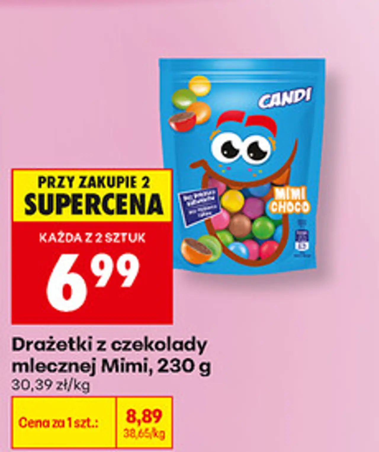 Drażetki z czekolady mlecznej Mimi, 230 g