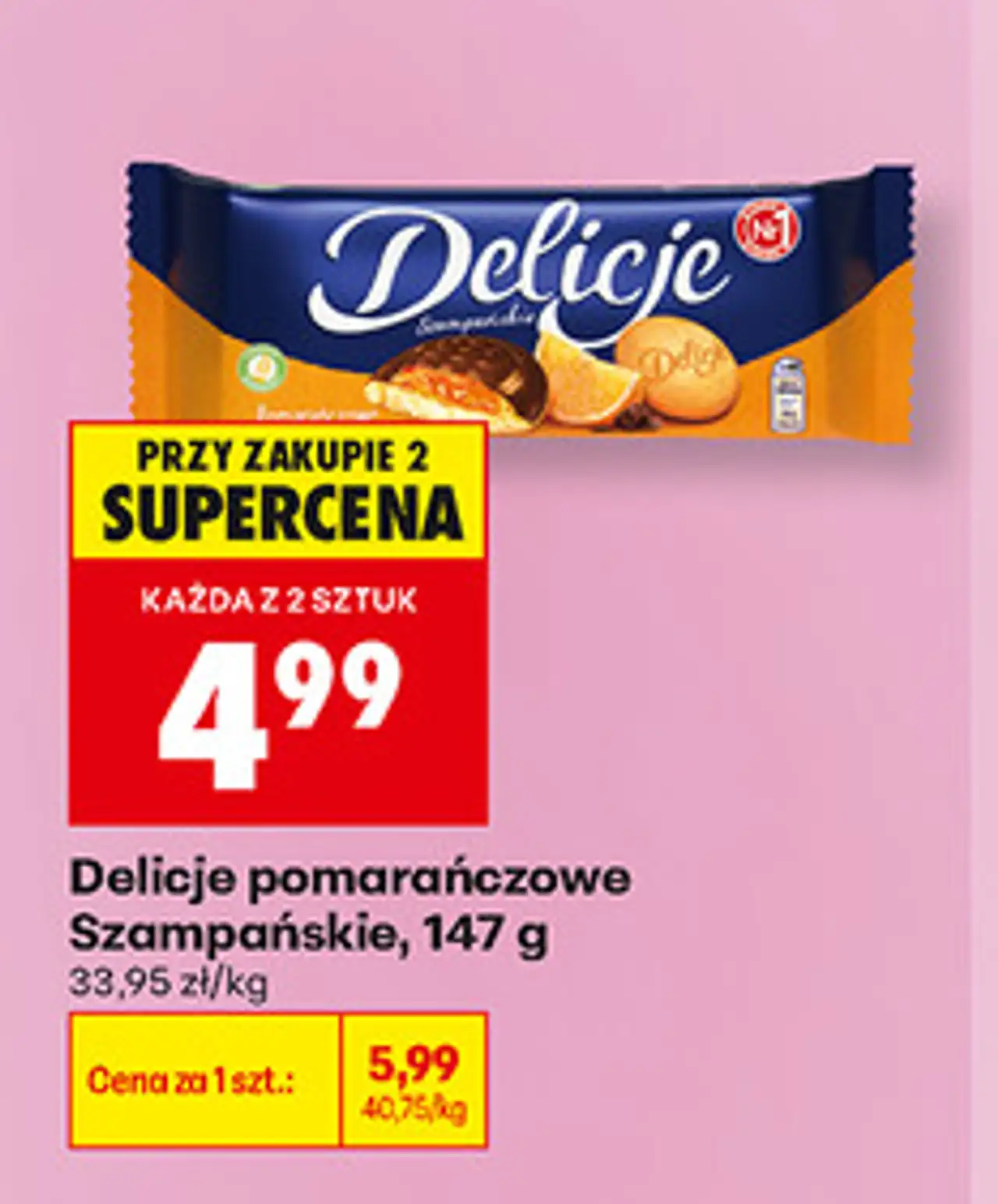 Delicje pomarańczowe Szampańskie, 147 g
