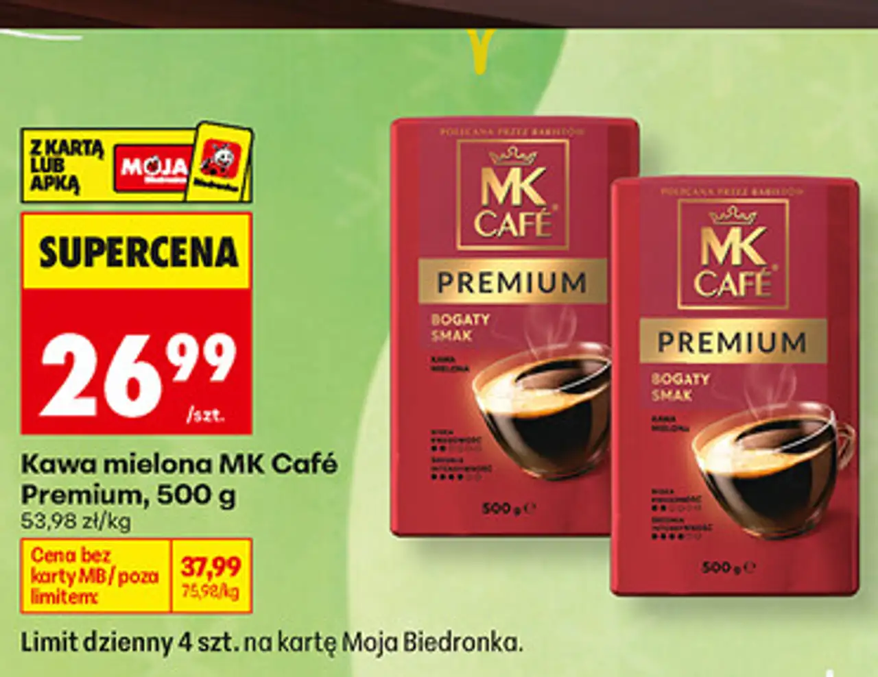 Kawa mielona MK Café Premium, 500 g