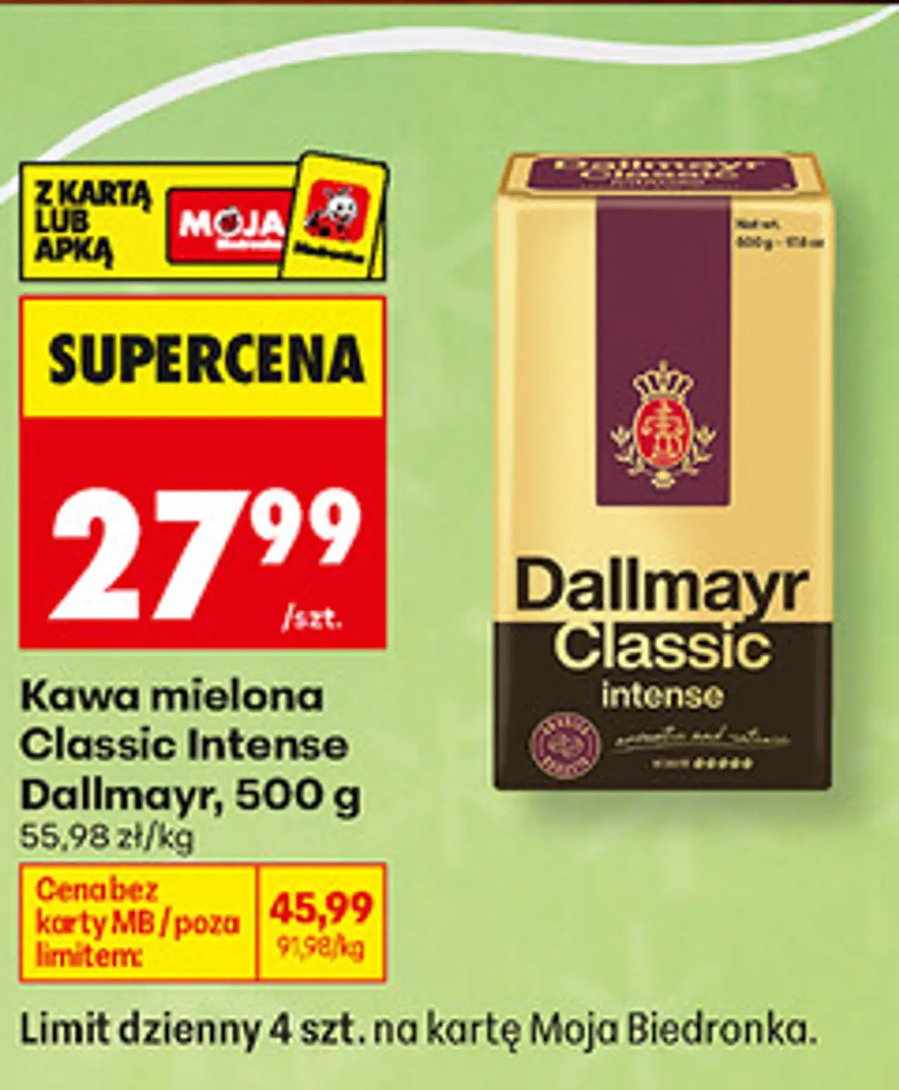 Kawa mielona Classic Intense Dallmayr, 500 g