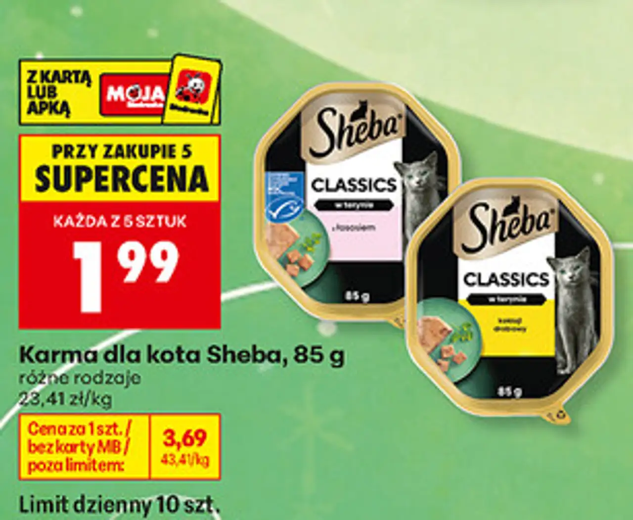 Karma dla kota Sheba, 85 g