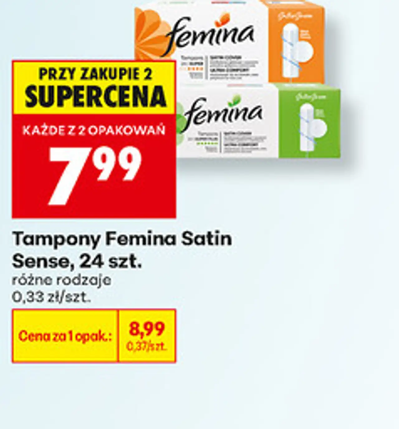 Tampony Femina Satin Sense, 24 szt.