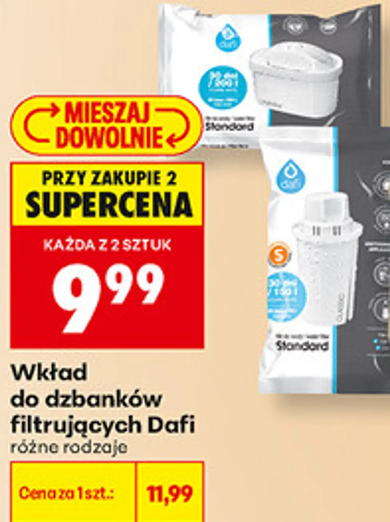 Wkład do dzbanków filtrujących Dafi