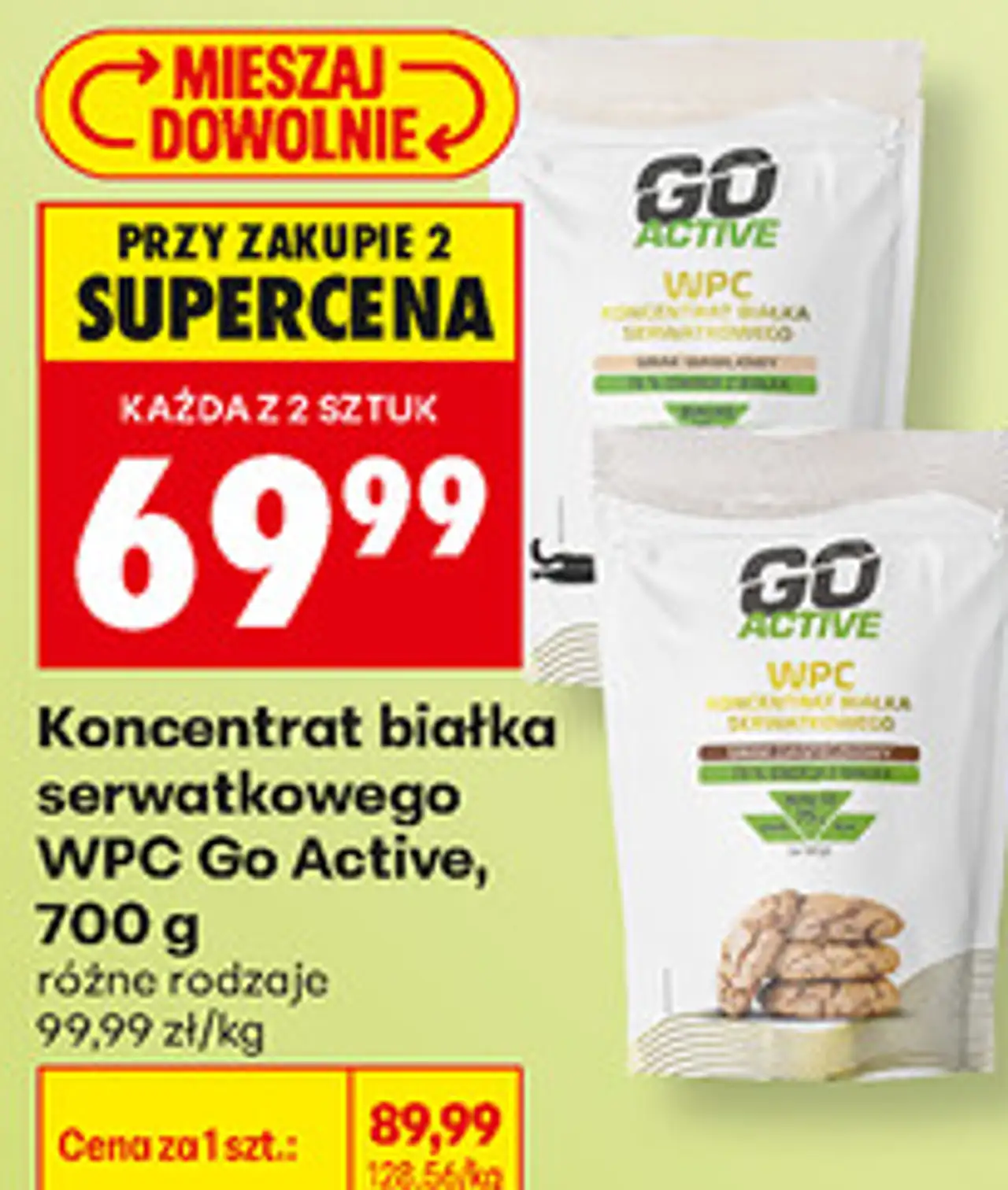 Koncentrat białka serwatkowego WPC Go Active, 700 g