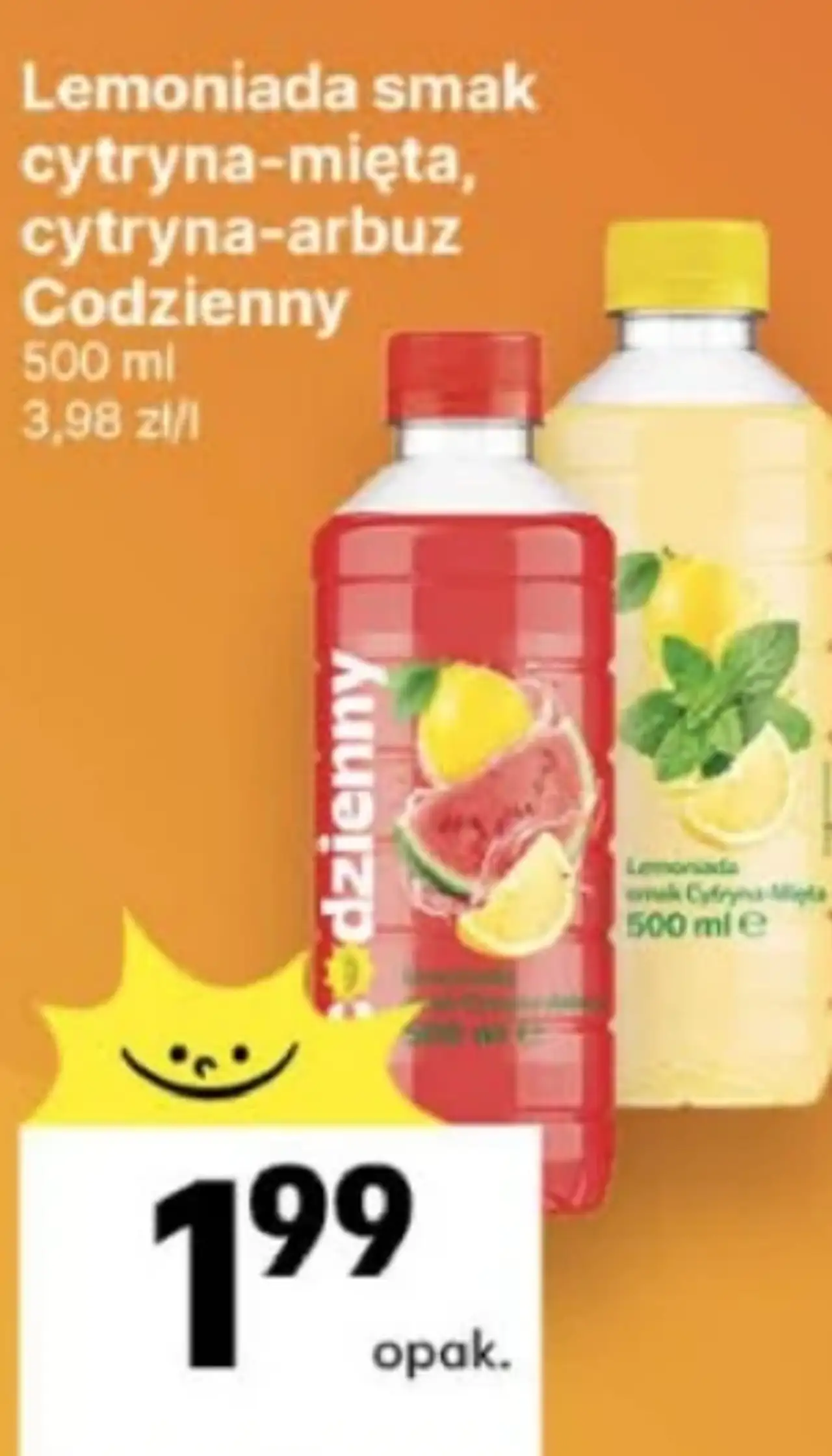 Lemoniada smak cytryna-mięta, cytryna-arbuz Codzienny