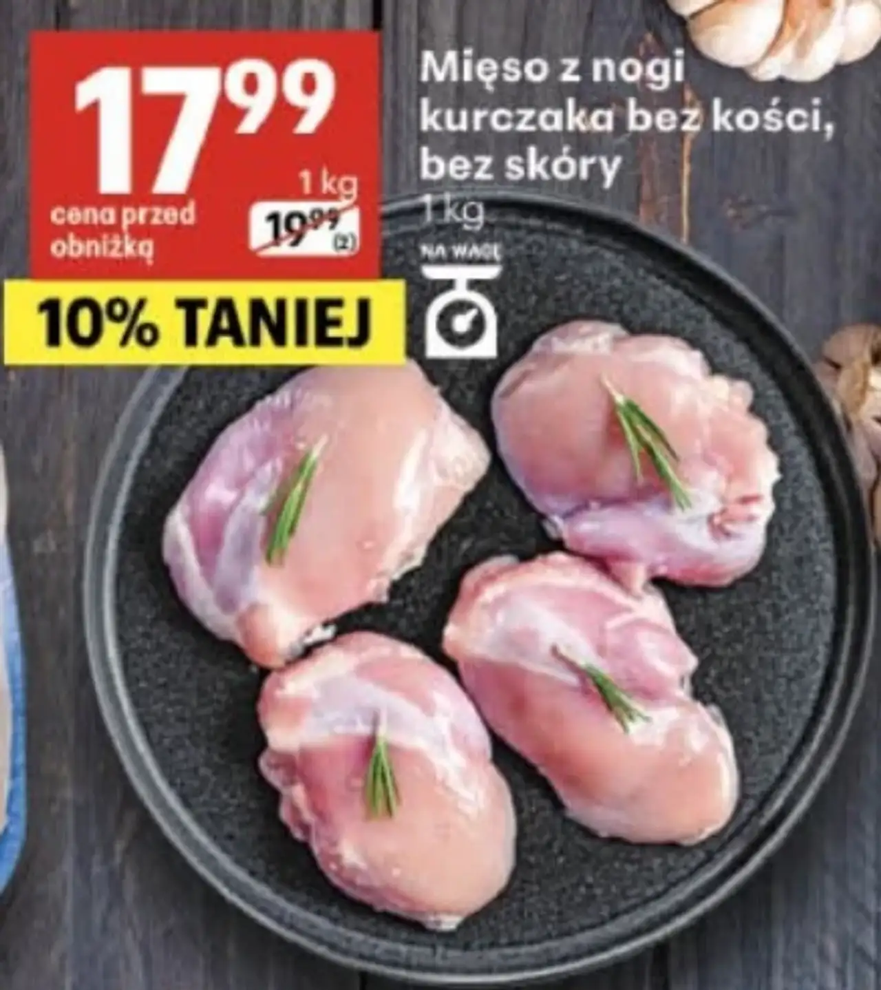 Mięso z nogi kurczaka bez kości, bez skóry