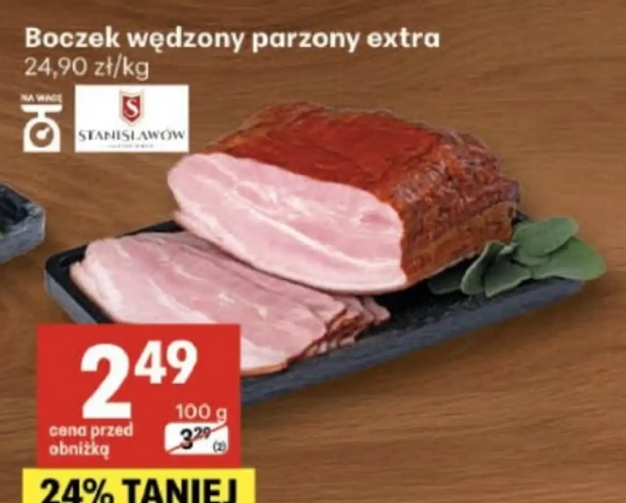 Boczek wędzony parzony extra Stanisławów