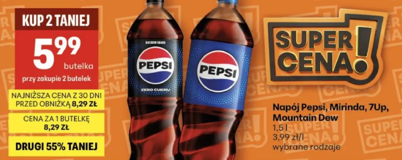 Napój Pepsi, Mirinda, 7Up, Mountain Dew