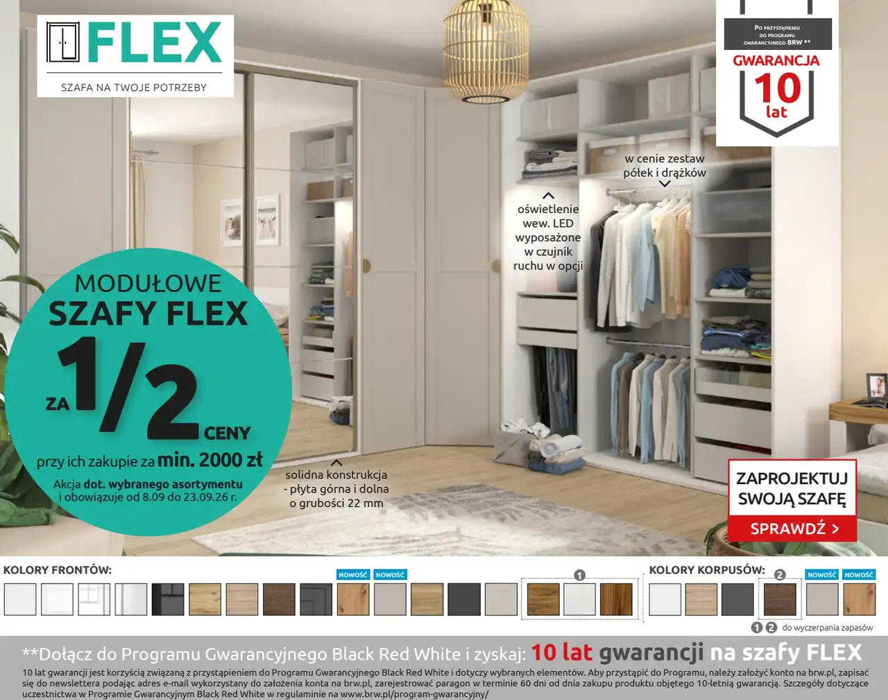 Modułowe Szafy Flex za 1/2 ceny przy zakupie za min. 2000 zł
