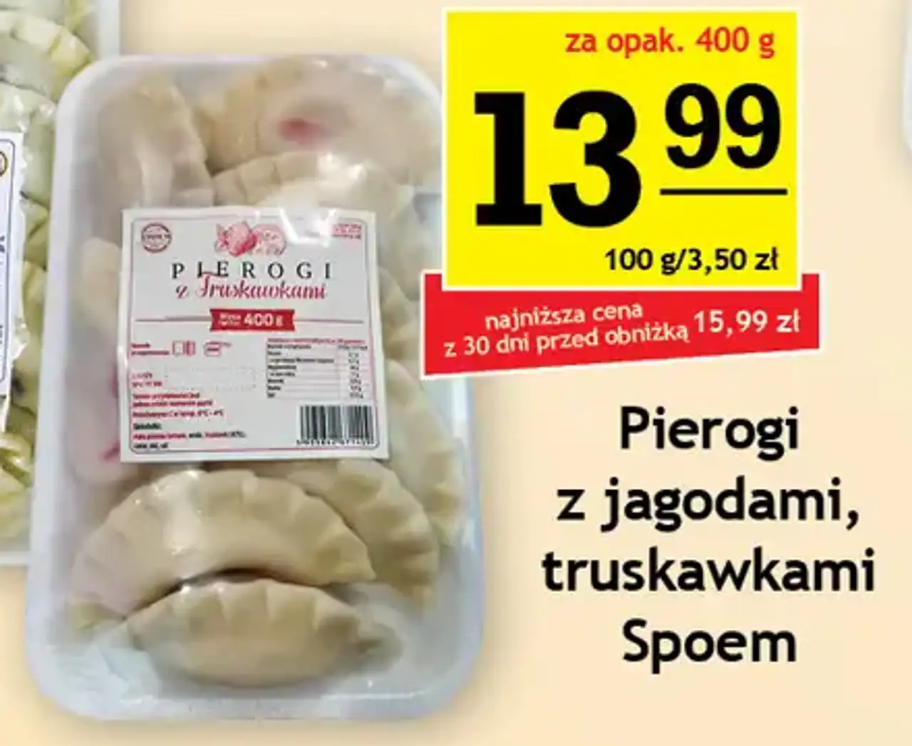 Pierogi z jagodami, truskawkami Społem
