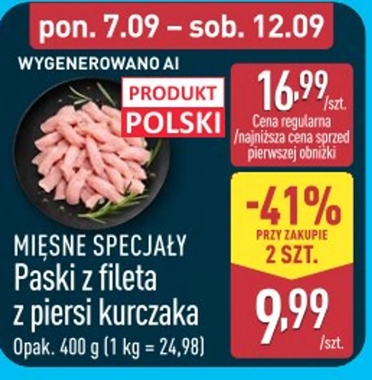 Mięsne specjały Paski z fileta z piersi z kurczaka