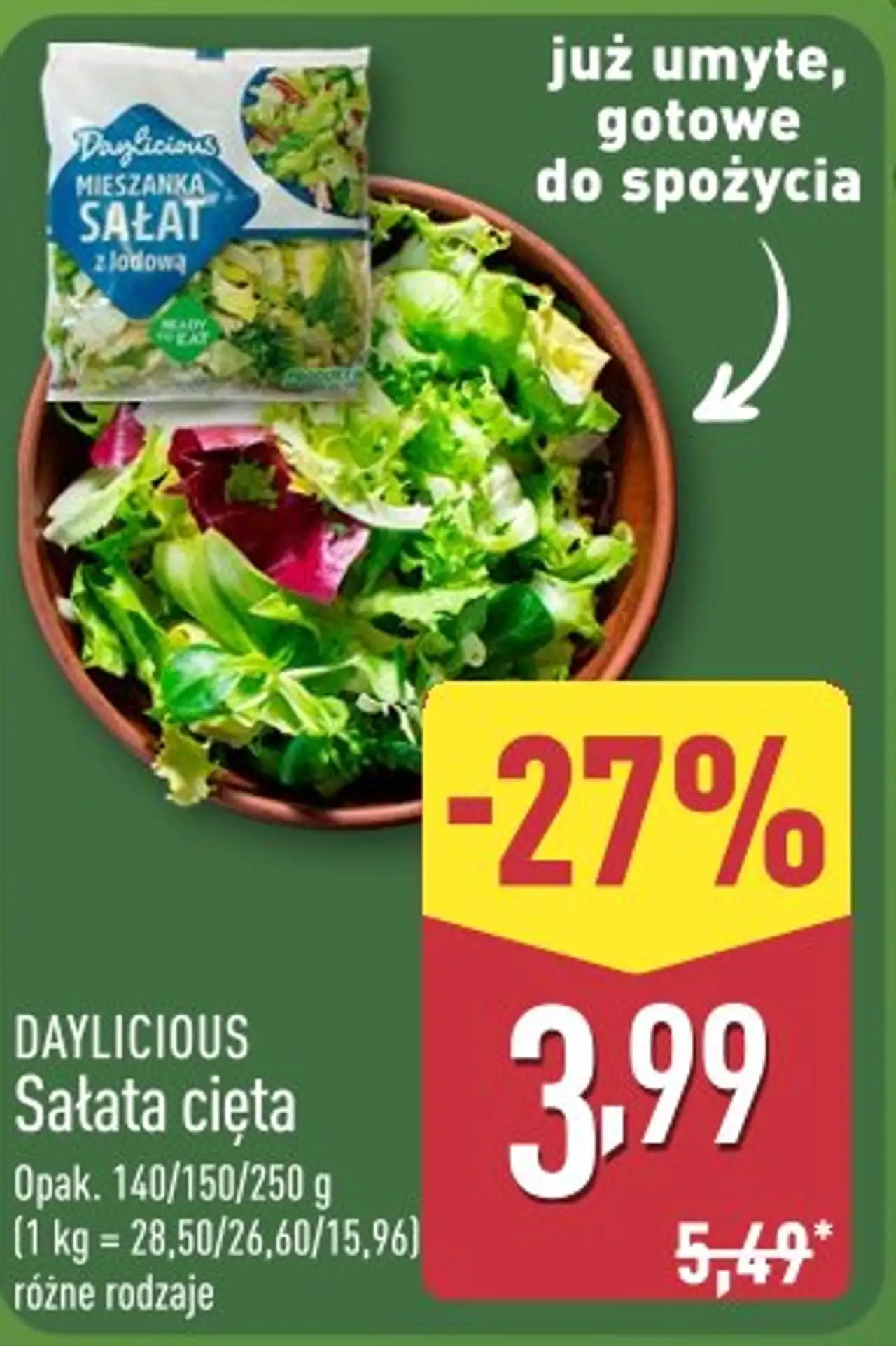 Daylicious Sałata cięta (mixed salad, ready to eat)