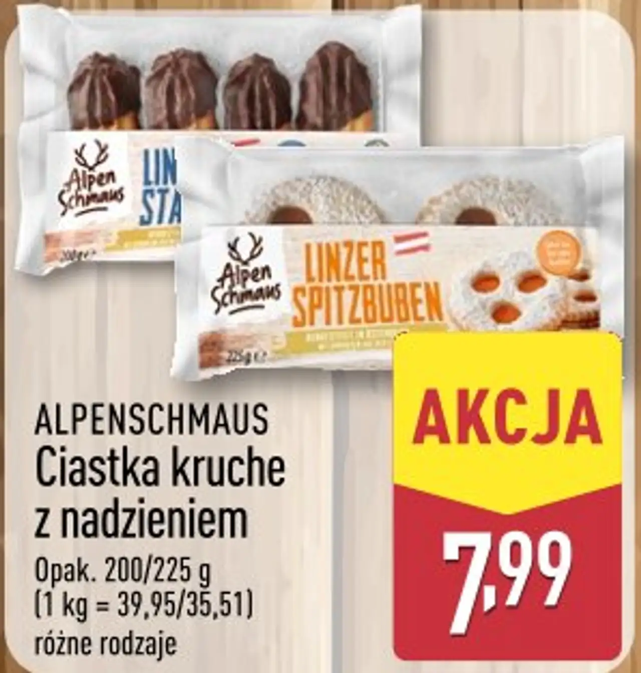 Ciastka kruche z nadzieniem Alpenschmaus
