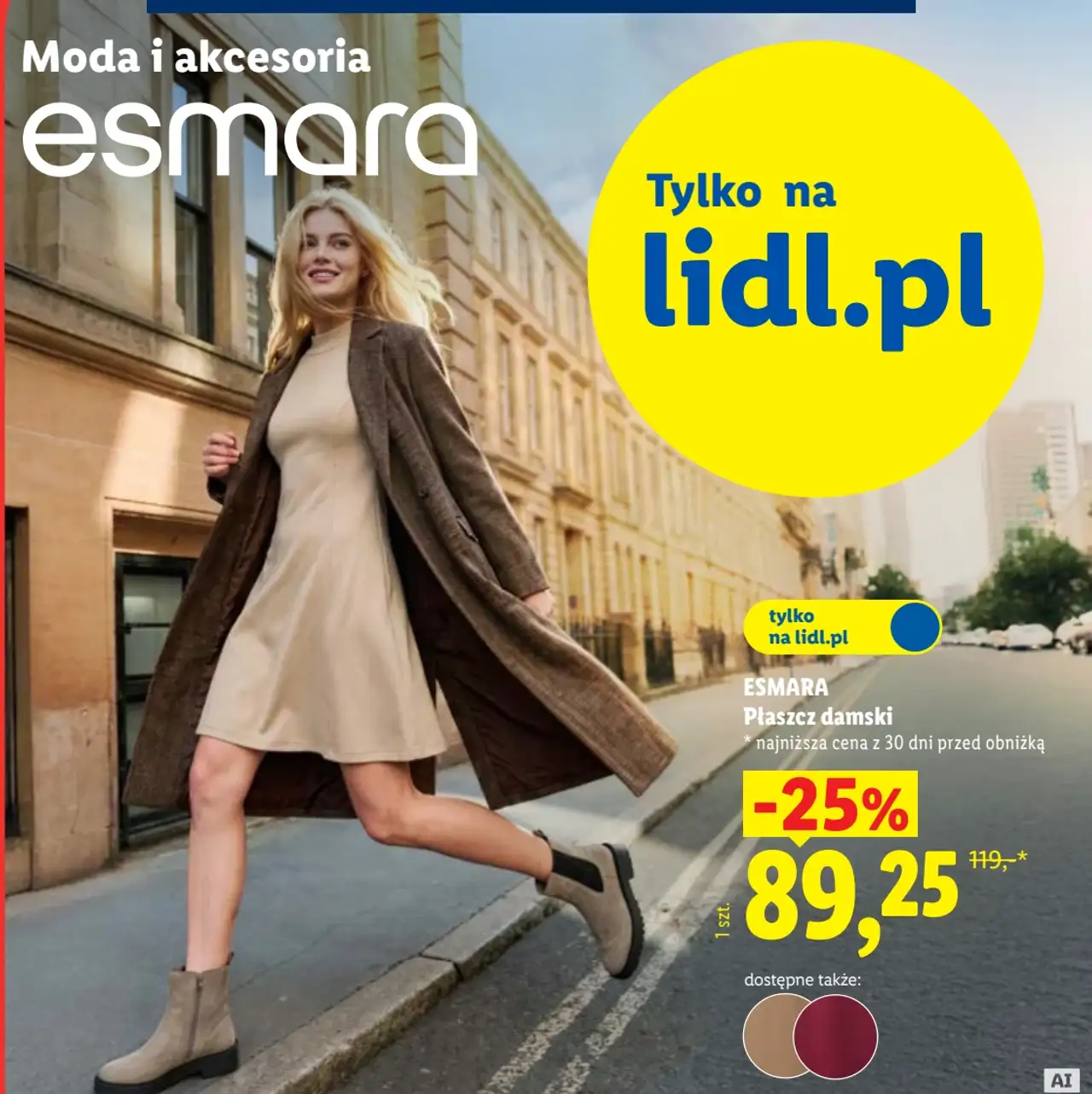 ESMARA Płaszcz damski. Tylko na stronie internetowej.