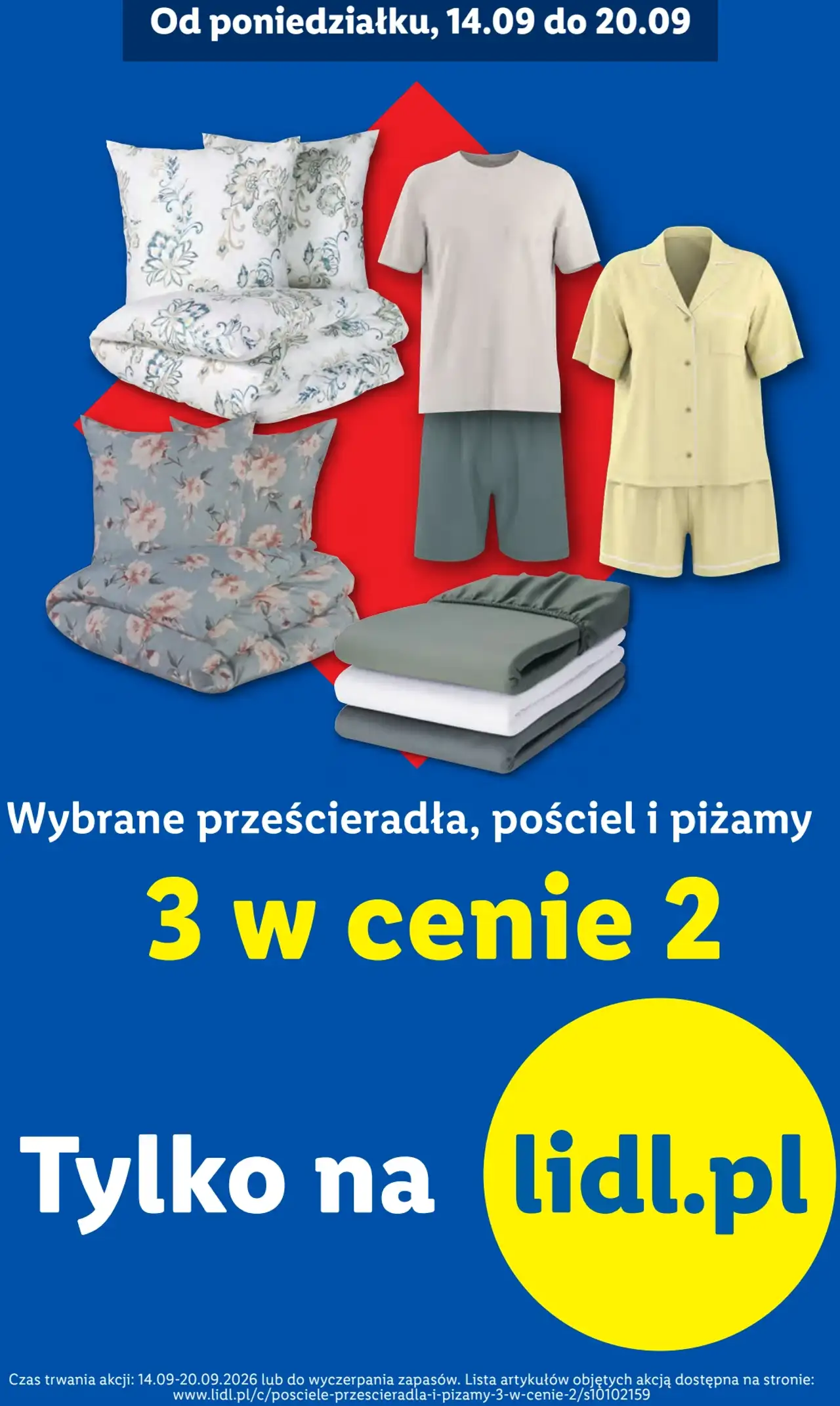 Wybrane prześcieradła, pościel i piżamy 3 w cenie 2. Tylko na stronie internetowej