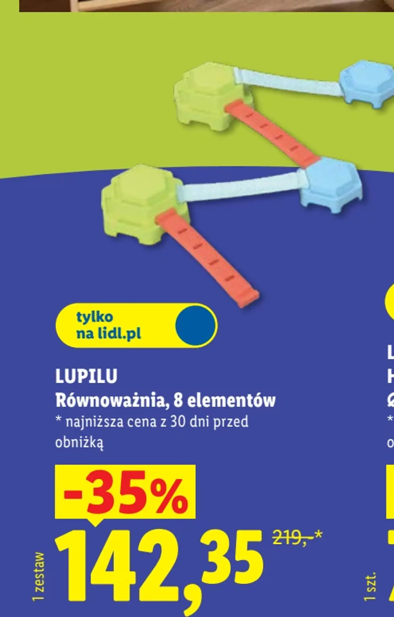 LUPILU Równoważnia, 8 elementów. Tylko na stronie internetowej.