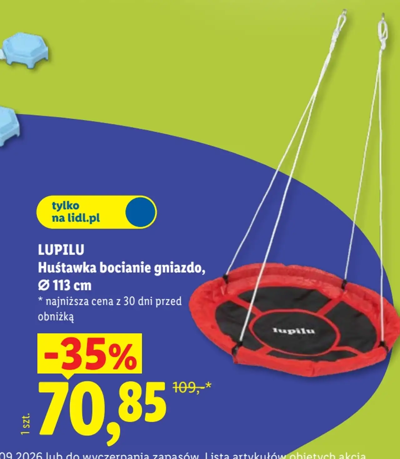 LUPILU Huśtawka bocianie gniazdo, Ø 113 cm. Tylko na stronie internetowej.