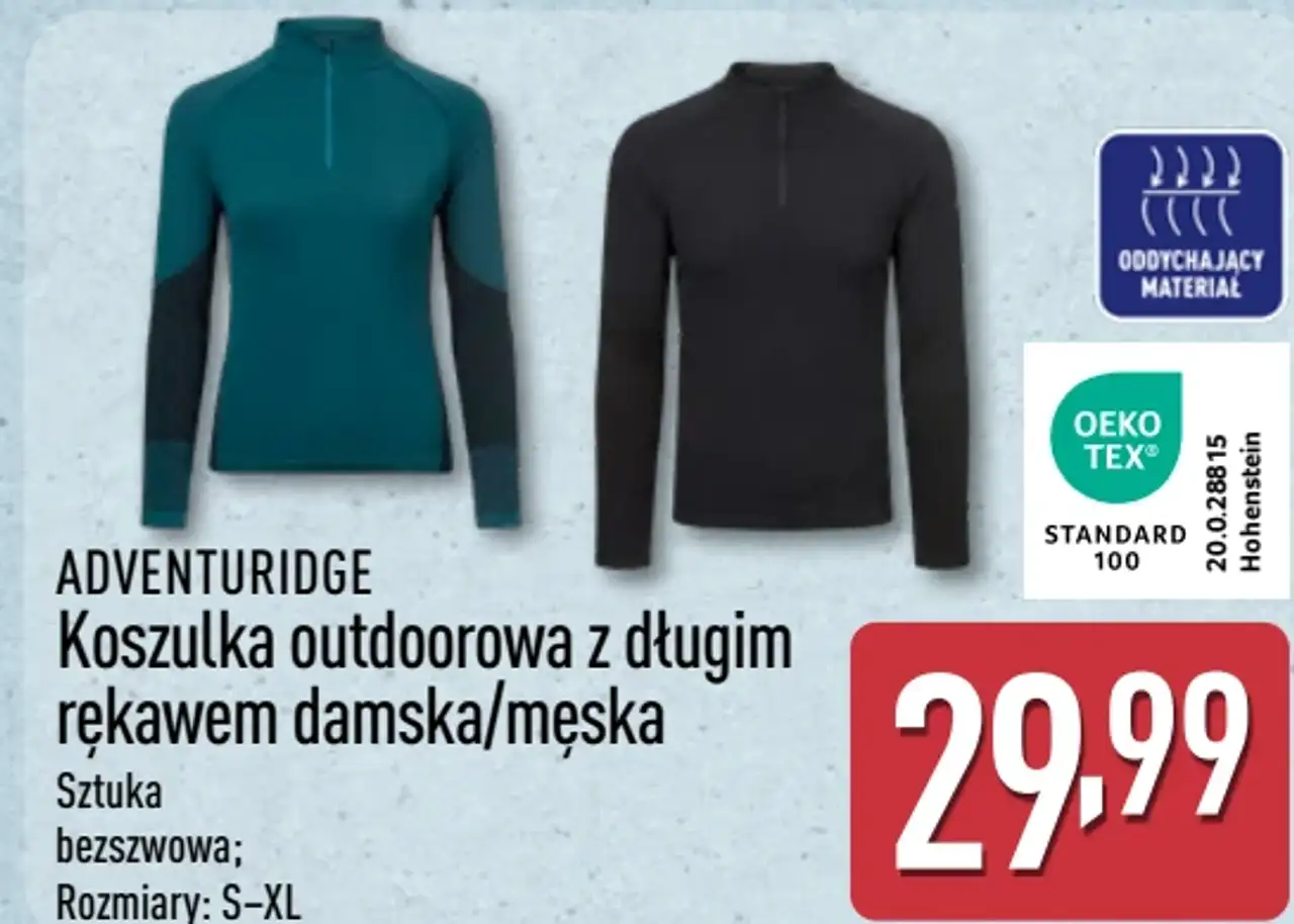 ADVENTURIDGE Koszulka outdoorowa z długim rękawem damska/męska