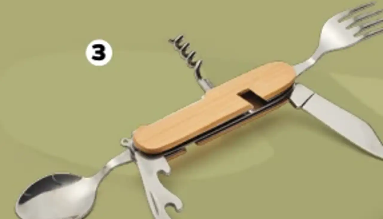 Sztućce kempingowe 6 w 1 Camping Line Survival