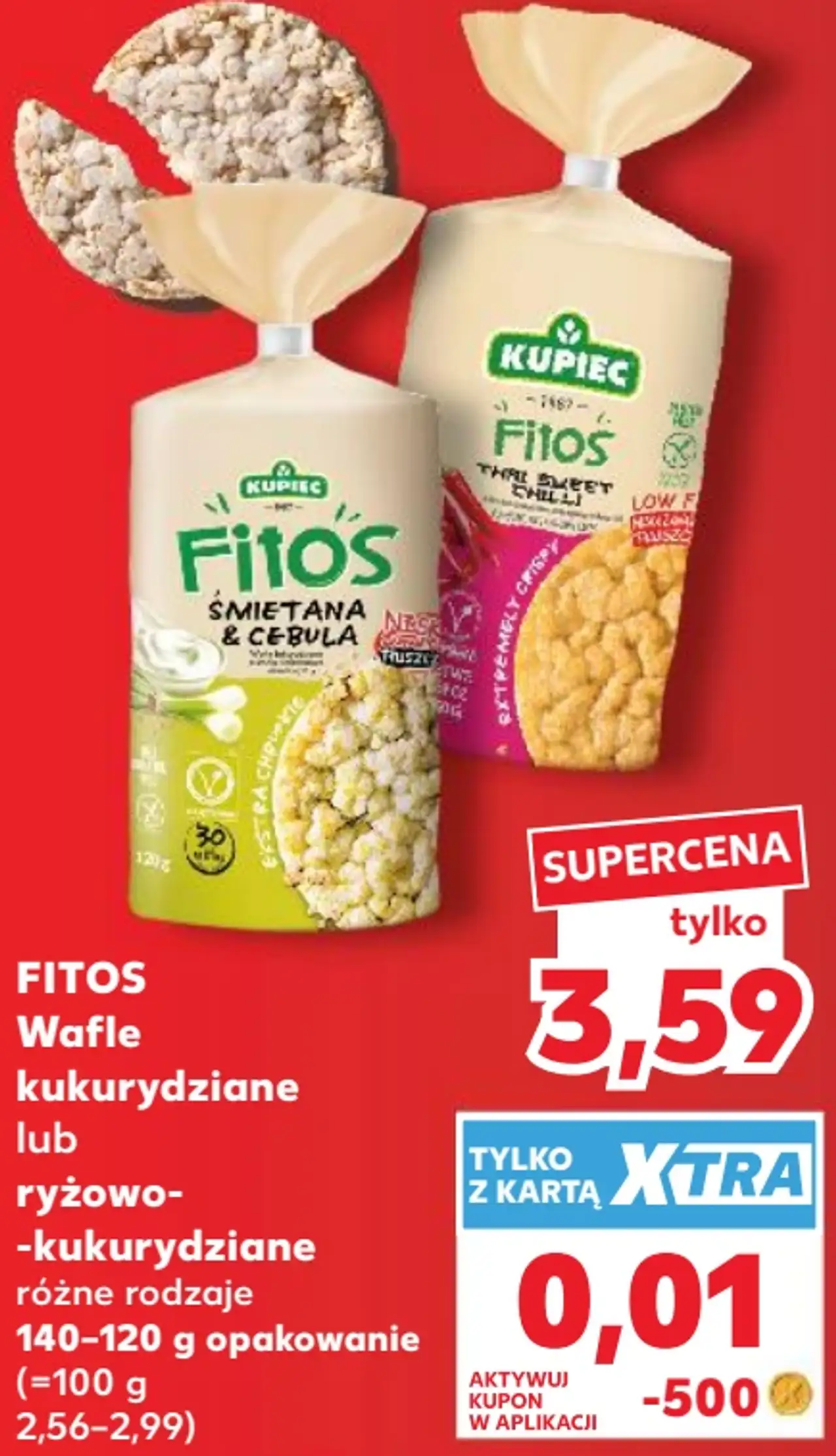 Kupiec Fitos Wafle kukurydziane lub ryżowo-kukurydziane
