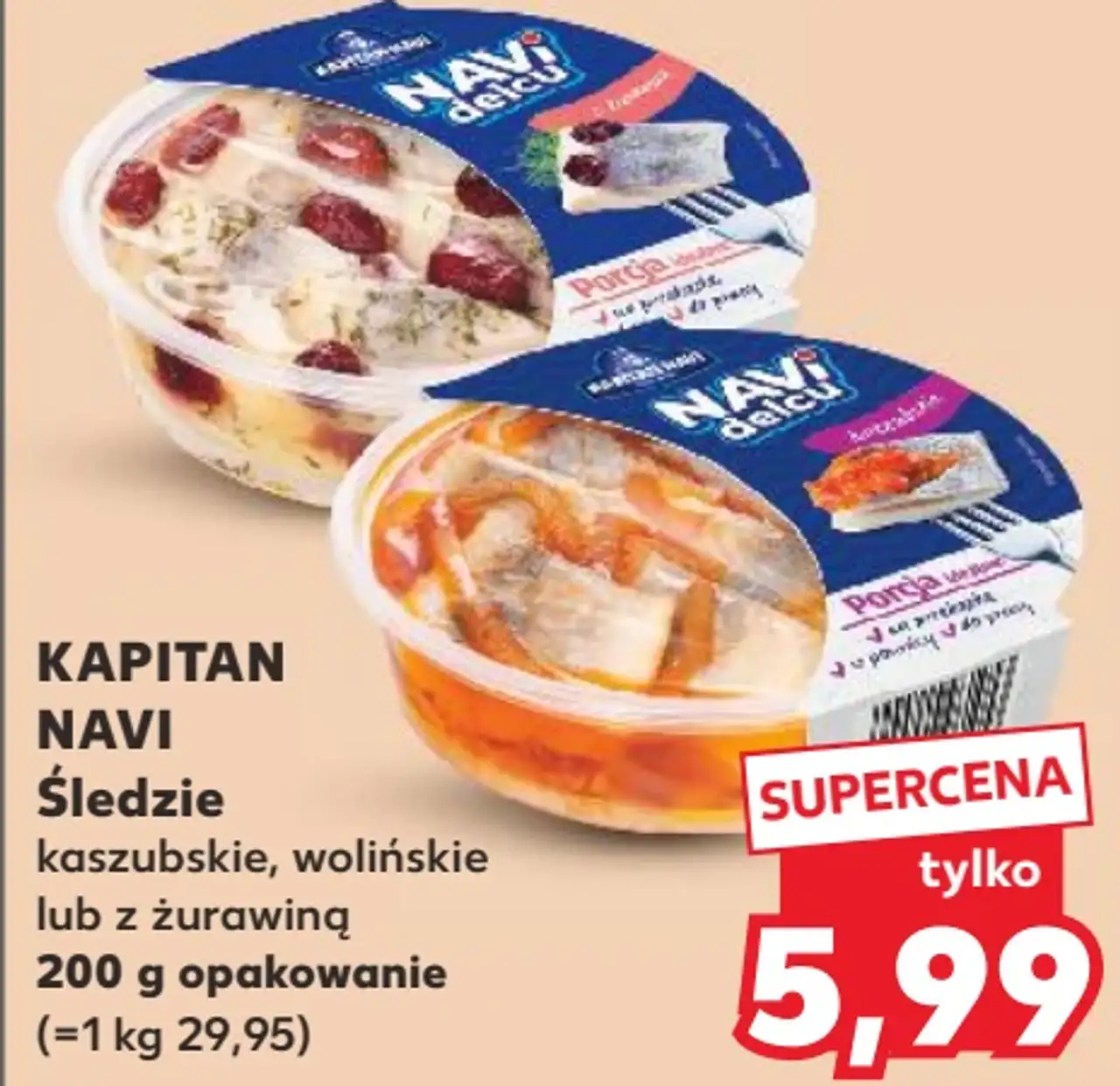 Kapitan Navi Śledzie kaszubskie, wolińskie lub z żurawiną