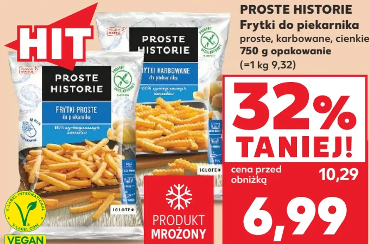 PROSTE HISTORIE Frytki do piekarnika proste, karbowane, cienkie