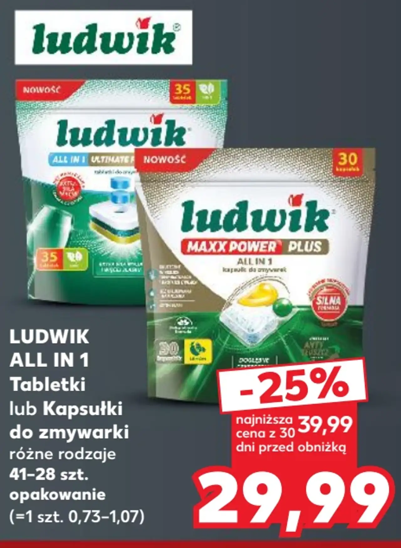 LUDWIK ALL IN 1 Tabletki lub Kapsułki do zmywarki