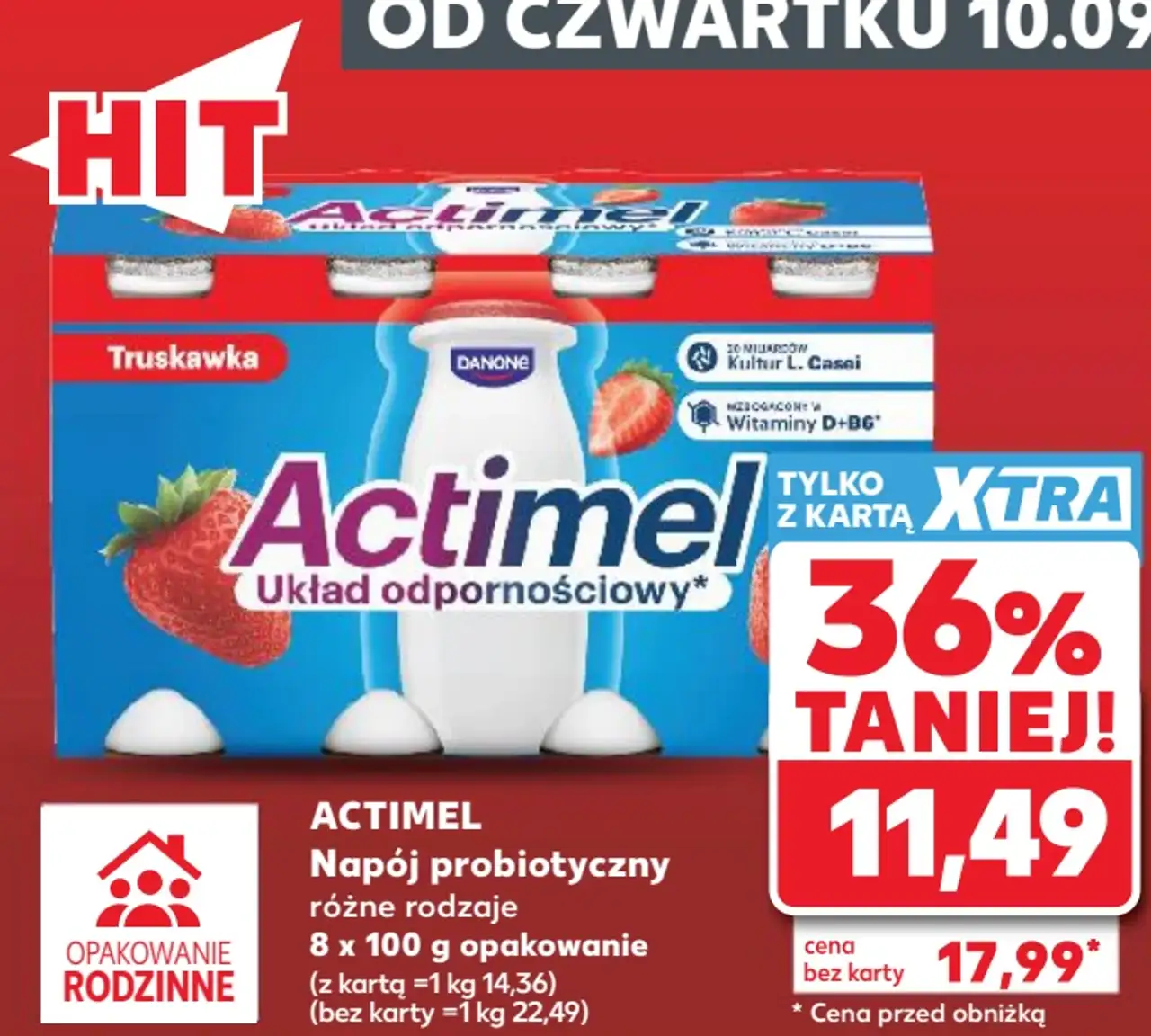 Danone Actimel Napój probiotyczny różne rodzaje