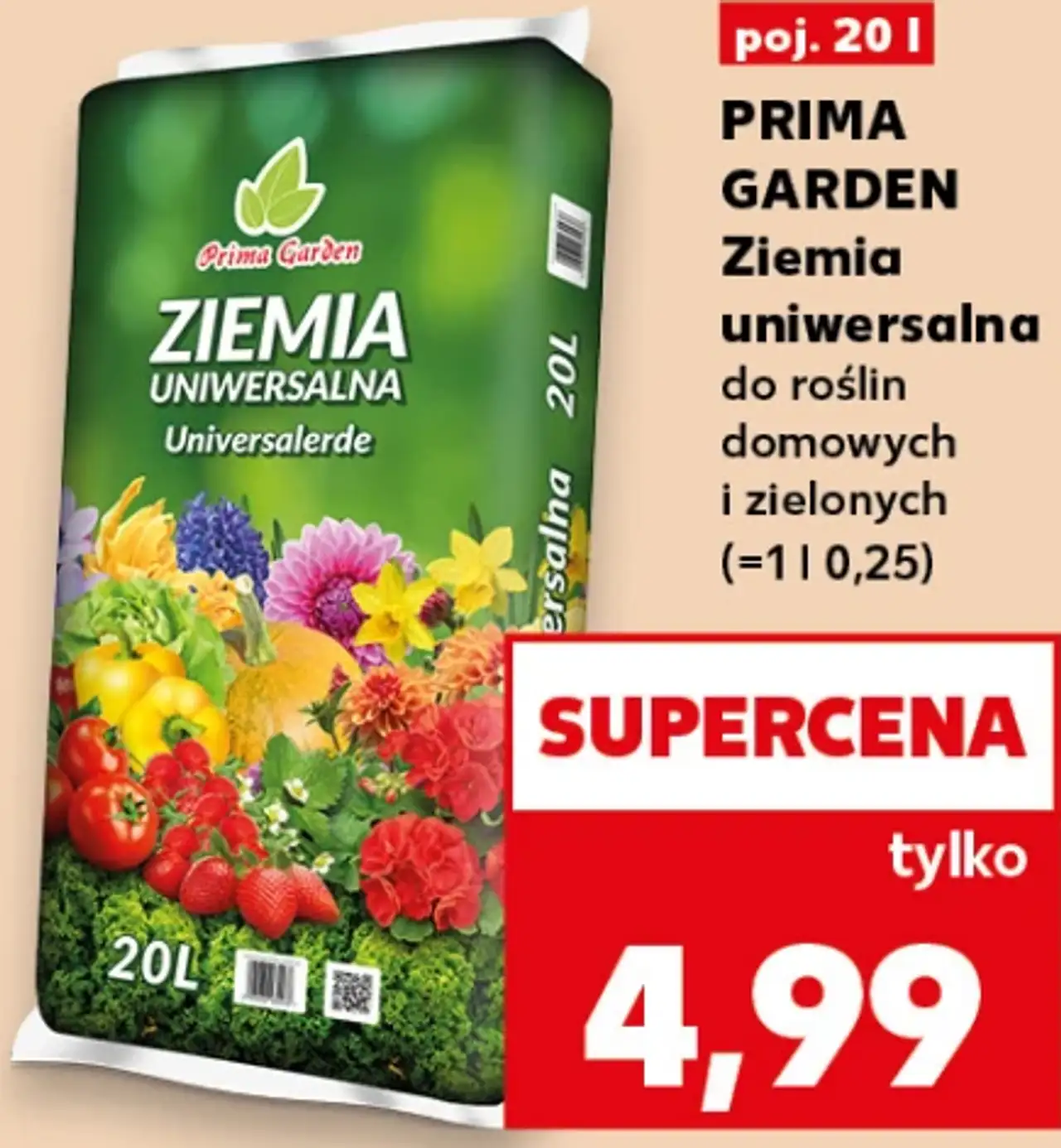 PRIMA GARDEN Ziemia uniwersalna do roślin domowych i zielonych