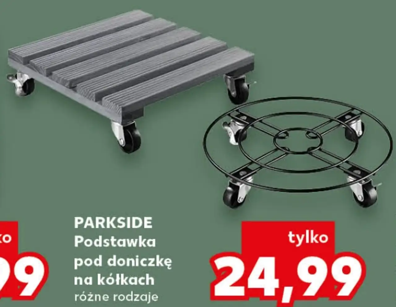 PARKSIDE Podstawka pod doniczkę na kółkach
