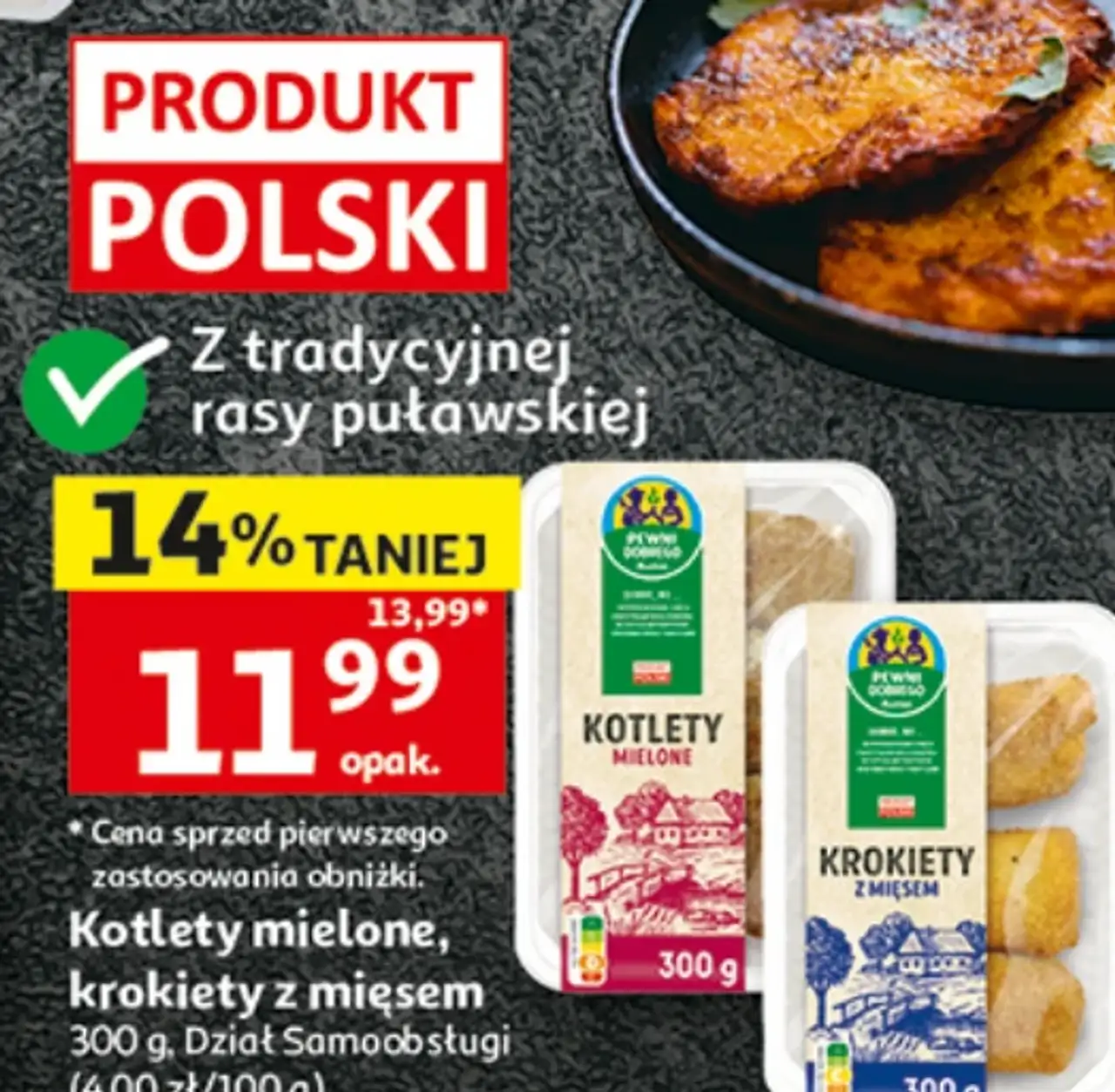 Auchan Pewni Dobrego Kotlety mielone, krokiety z mięsem