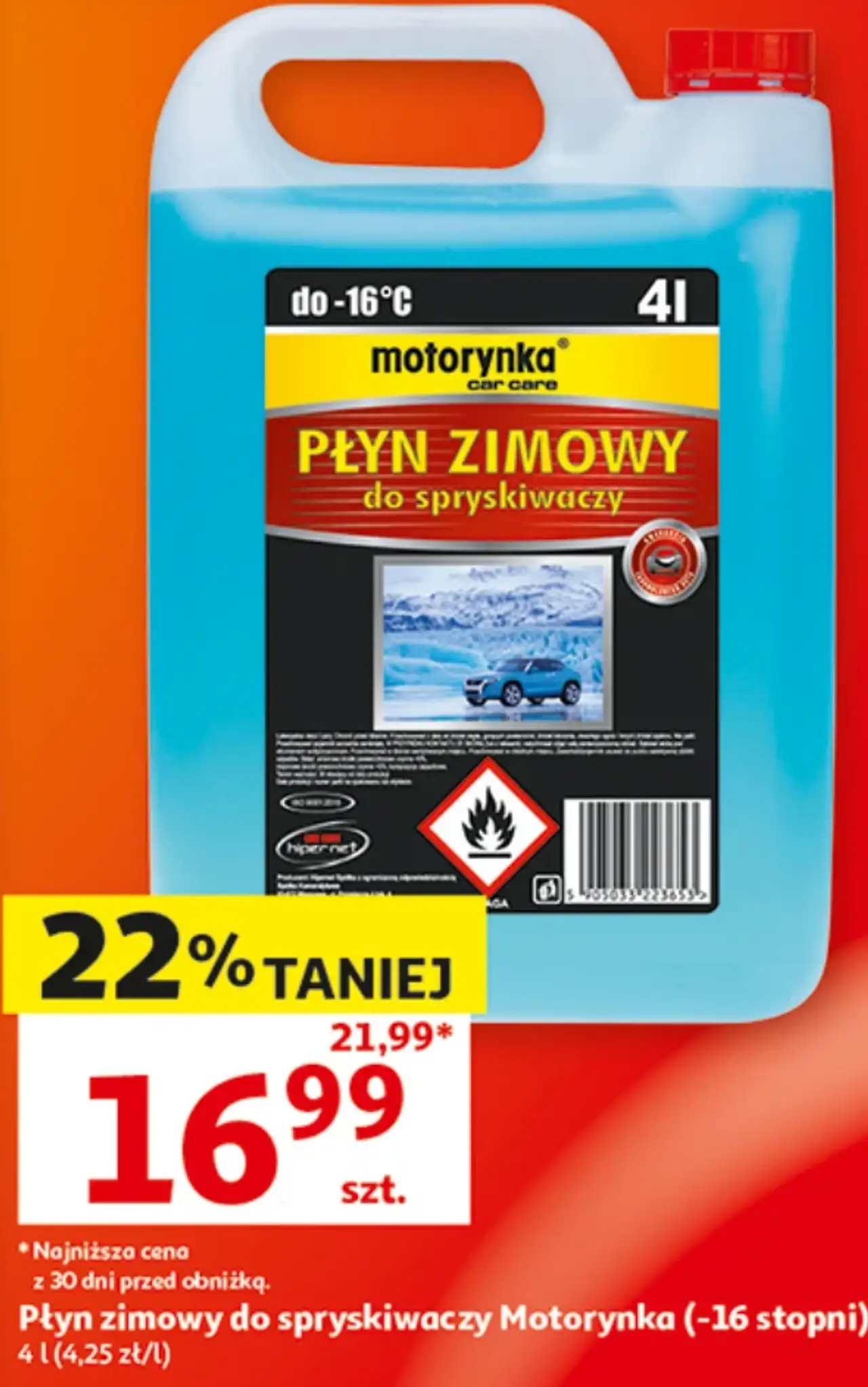 Motorynka Płyn zimowy do spryskiwaczy (-16 stopni)