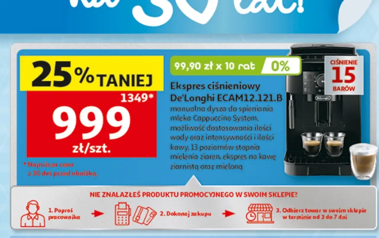 Ekspres ciśnieniowy De'Longhi ECAM12.121.B