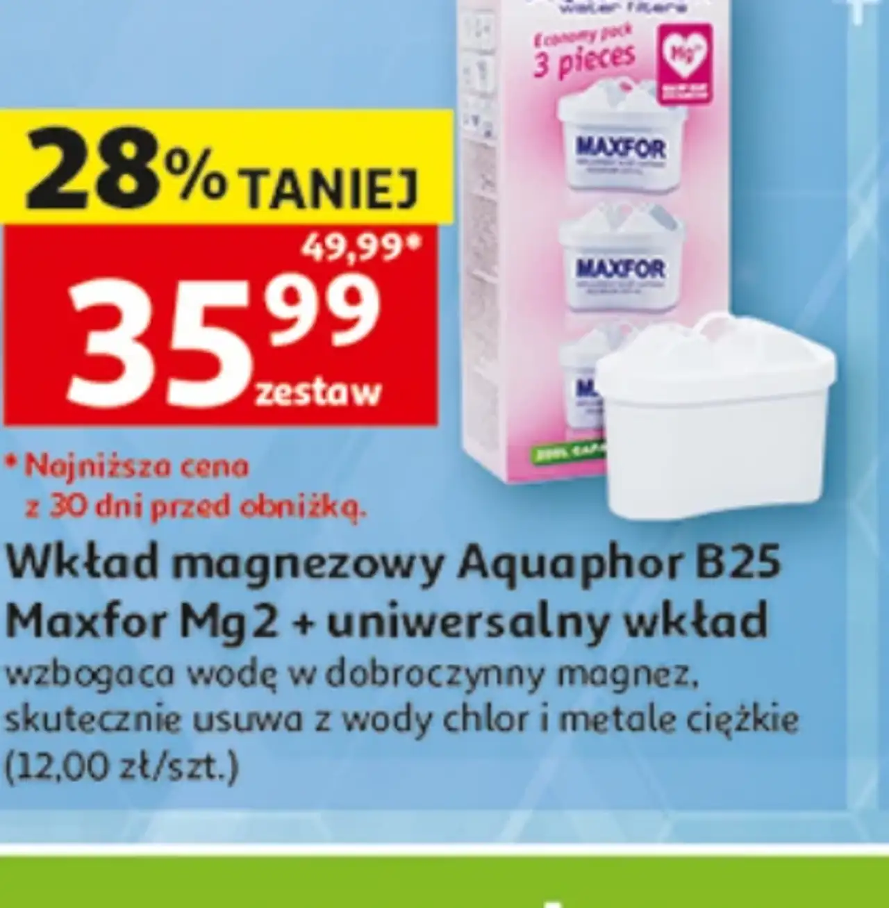 Wkład magnezowy Aquaphor B25 Maxfor Mg2 + uniwersalny wkład