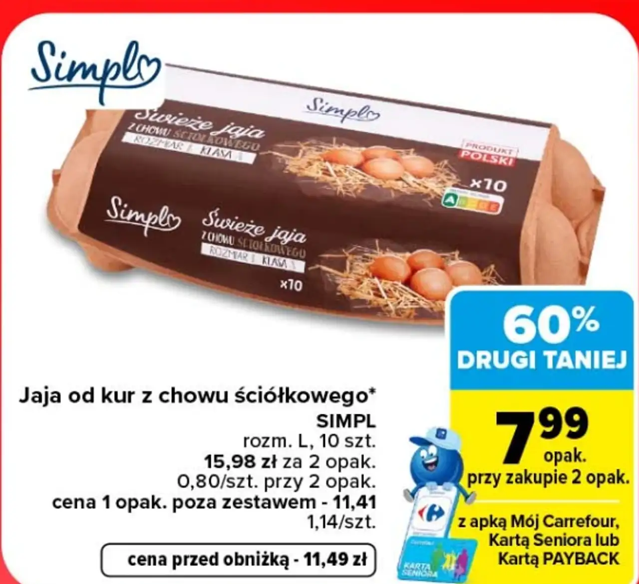 Jaja od kur z chowu ściółkowego SIMPL