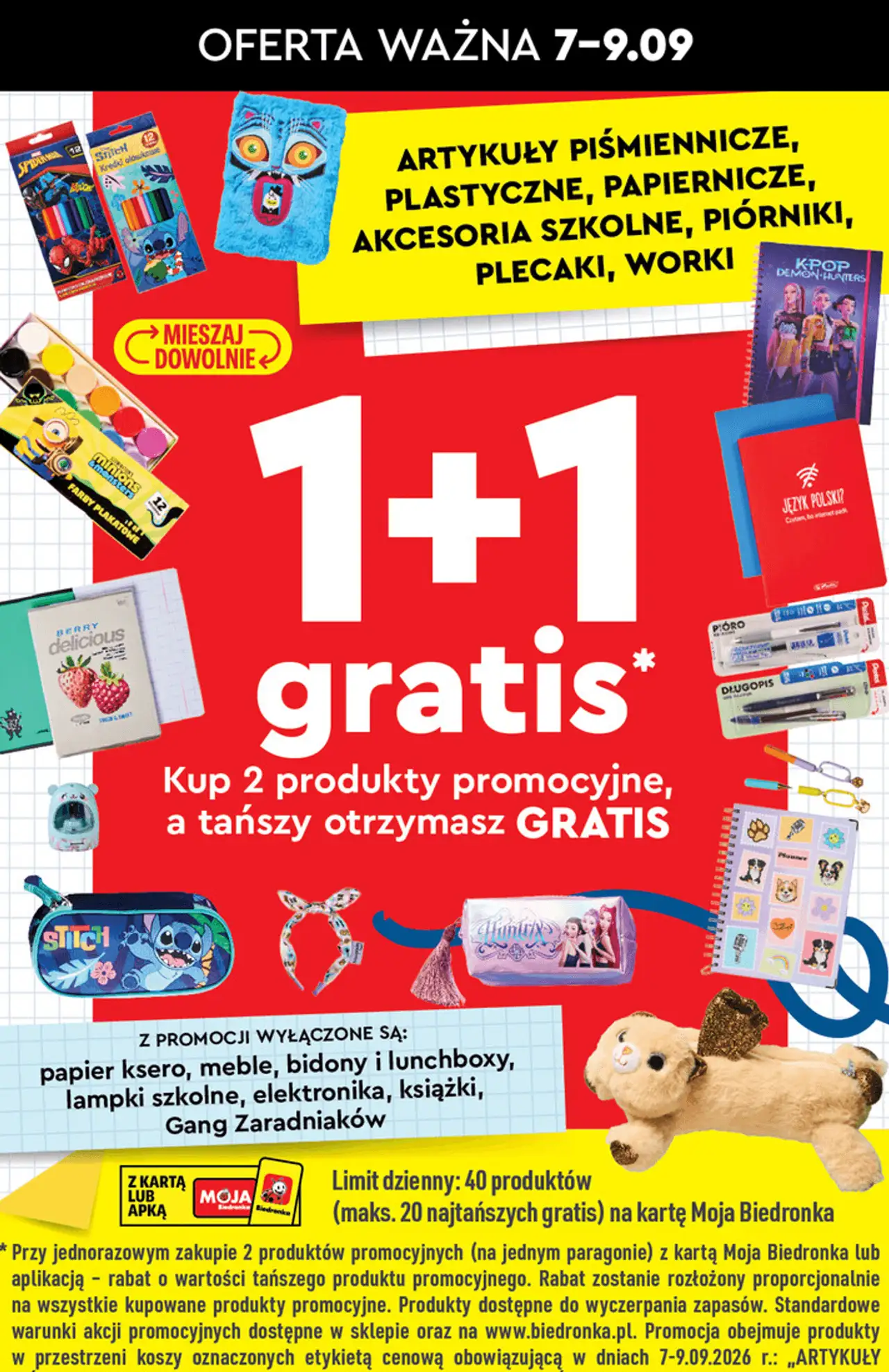 Artykuły piśmiennicze, plastyczne, papiernicze, akcesoria szkolne, piórniki, plecaki, worki