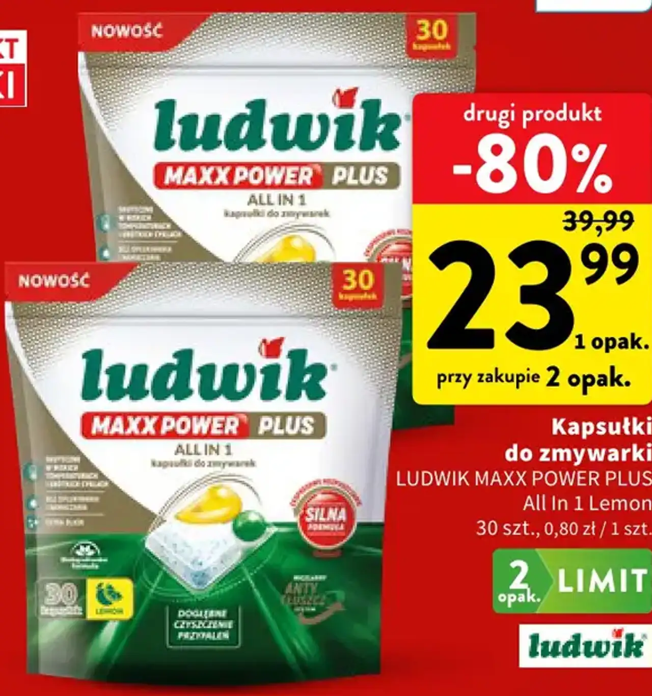 Kapsułki do zmywarki Ludwik Maxx Power Plus