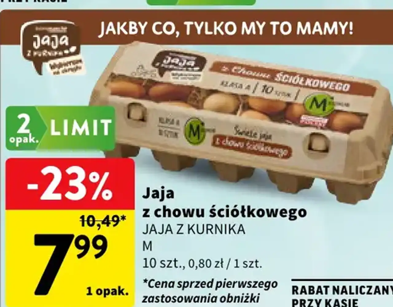 Jaja z chowu ściółkowego klasa M Jaja z Kurnika