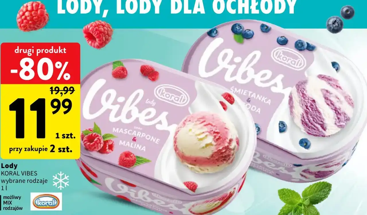 Lody KORAL VIBES wybrane rodzaje