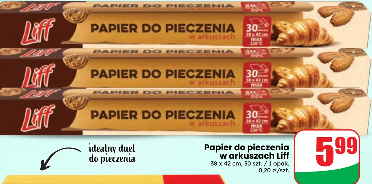 Papier do pieczenia w arkuszach Liff