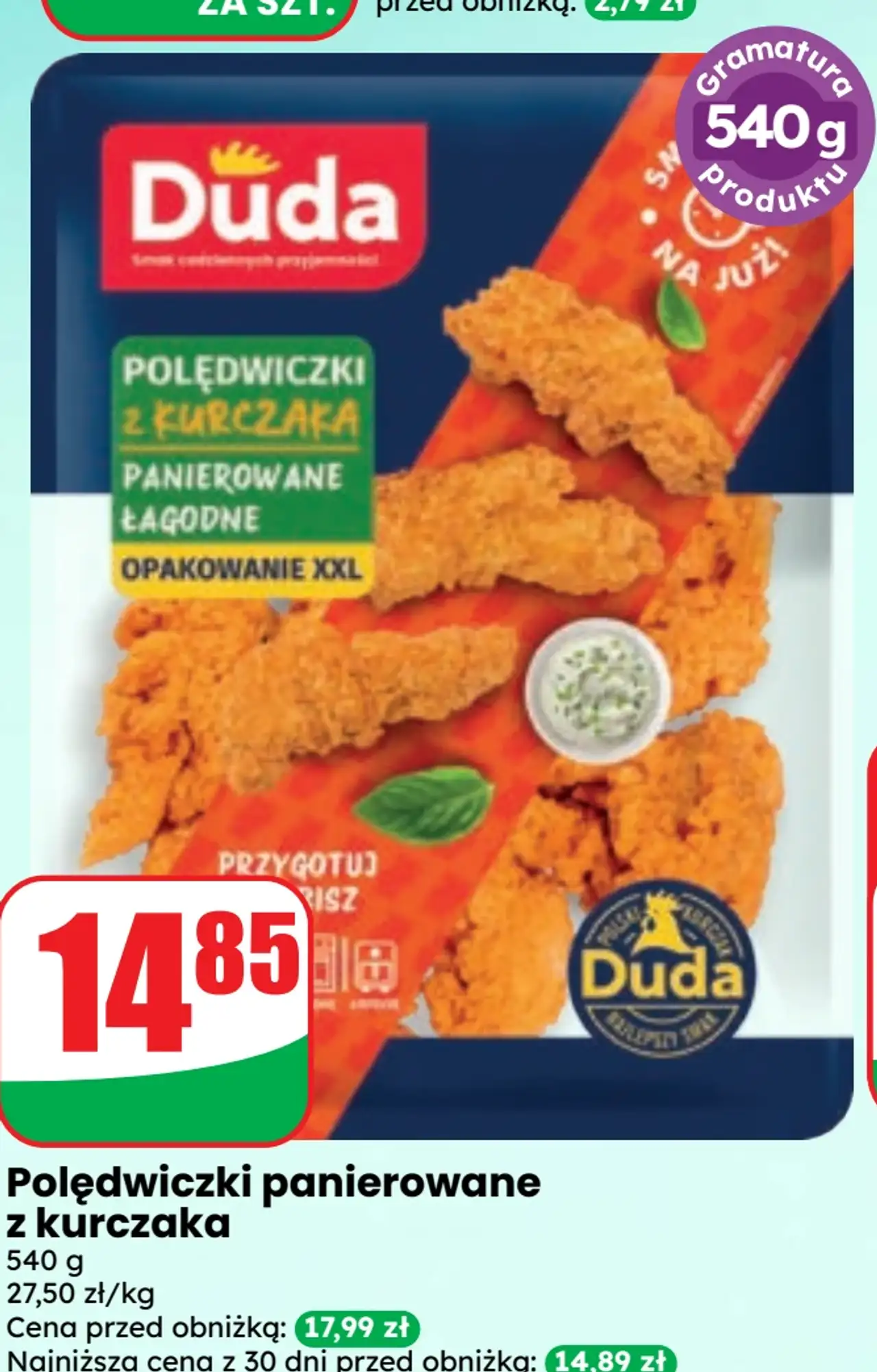 Polędwiczki panierowane z kurczaka Duda